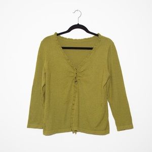 Early 2000s green cardigan - fits bigger